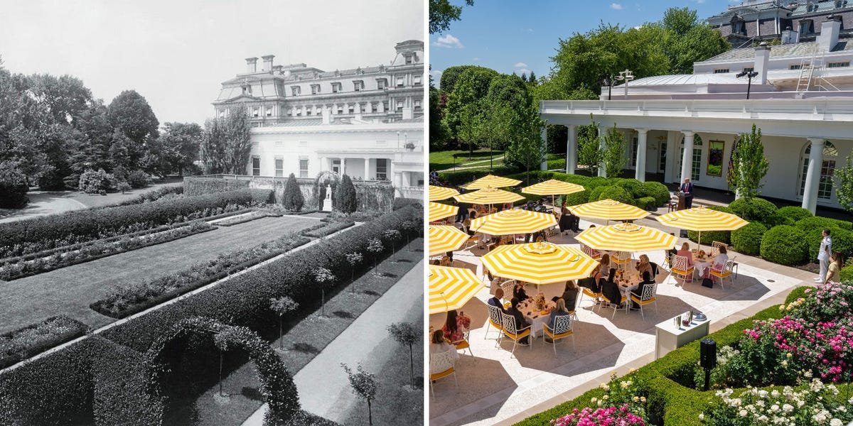 You are currently viewing Donald Trump added a new statue to the White House Rose Garden. See how the space has changed over the years.