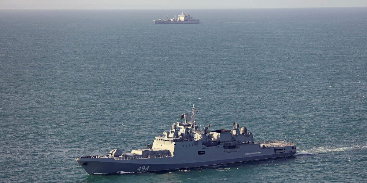 You are currently viewing Shadow fleet escorts are straining Russia’s warships and worsening already ‘serious’ problems, NATO official says