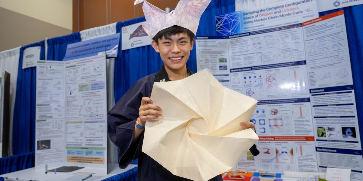 You are currently viewing How this 18-year-old’s love of origami helped him win a $100,000 at a science fair