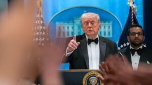 Read more about the article Watch live: Trump takes center stage at White House correspondents’ dinner