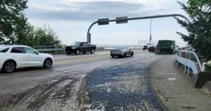 Read more about the article Blueberries spill onto Mission roadway — for the second time in a month
